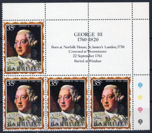 Barbuda 76 MNH George III Royalty English Monarchs ZAYIX 062723S57