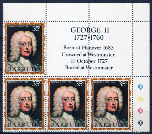 Barbuda 75 MNH George II English Monarchs Royalty ZAYIX 062723S64