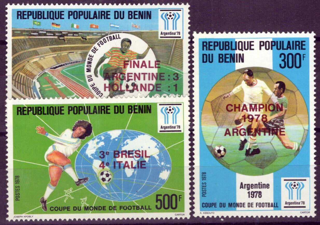 Benin 400-402 MNH Soccer Championship Sports Games 071423S109