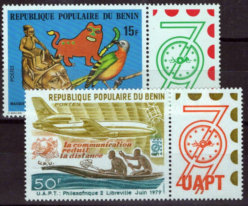 Benin 432-433 MNH Planes Birds Communications UPU 071423S112