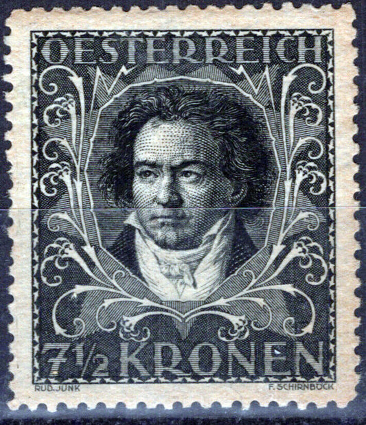 Austria B52 MNH perf 12.5 Beethoven, Composer Music