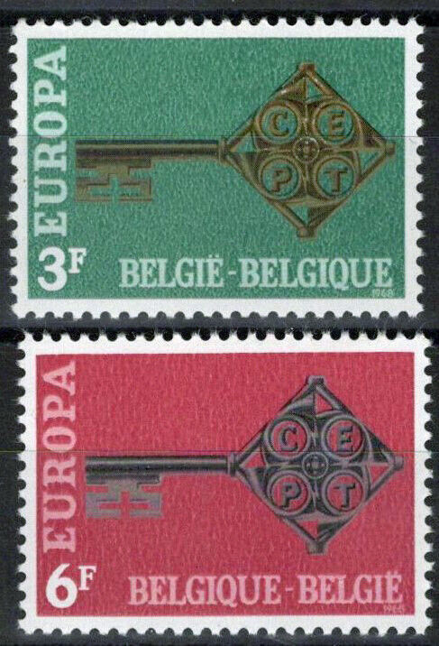 Belgium 614-615 MNH Europa CEPT Keys ZAYIX 071823S42M