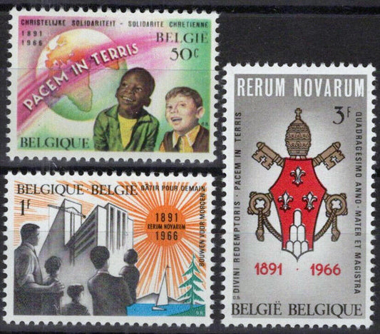 Belgium 660-662 MNH Coat of Arms Pope Paul VI ZAYIX 071823S41M