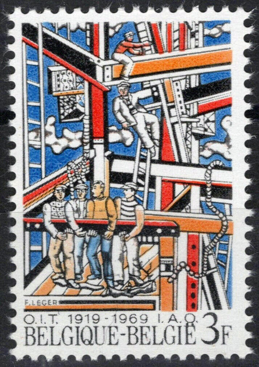 Belgium 721 MNH ILO Construction Workers Industry Careers ZAYIX 071823S113M