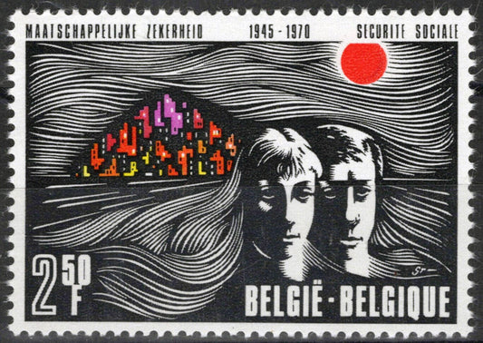 Belgium 793 MNH Man Woman & City Social Security System ZAYIX 071823S134M