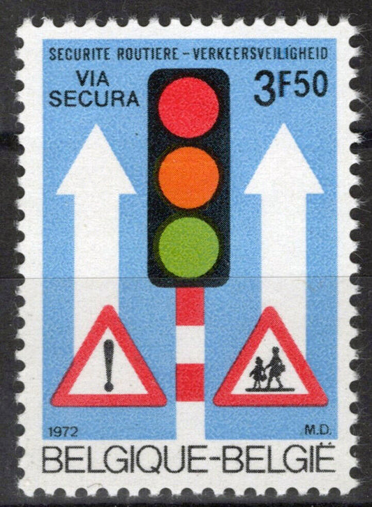 Belgium 820 MNH Traffic Signal Road Signs Transportation ZAYIX 071823S158M