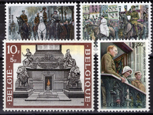Belgium B836-B839 MNH Semi-Postal Horses Royalty Military War ZAYIX 071823S166