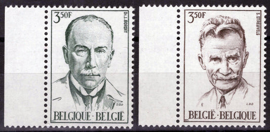 Belgium 814-815 MNH Medical Novelist Frank Lateur Dr. Bordet ZAYIX 071823S153M