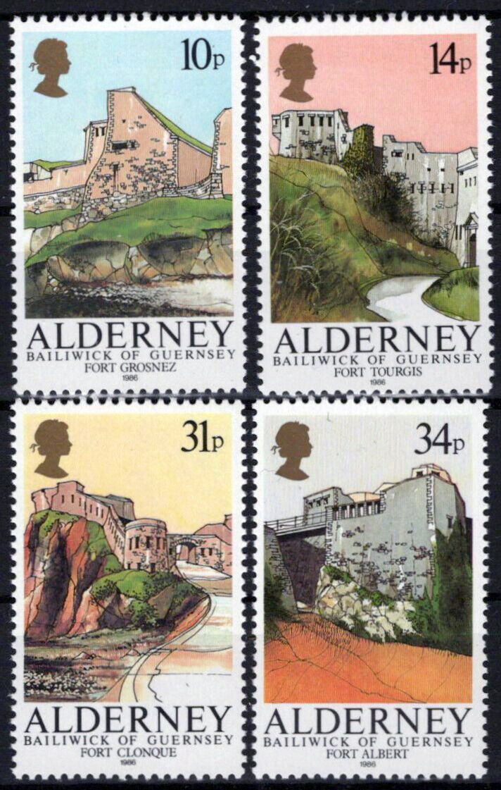 Alderney 28-31 MNH Forts Military Grosnez Tourgis