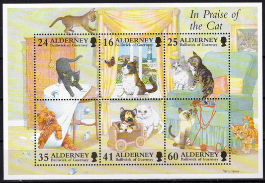 Alderney 97a MNH Domestic Cats Pets Animals