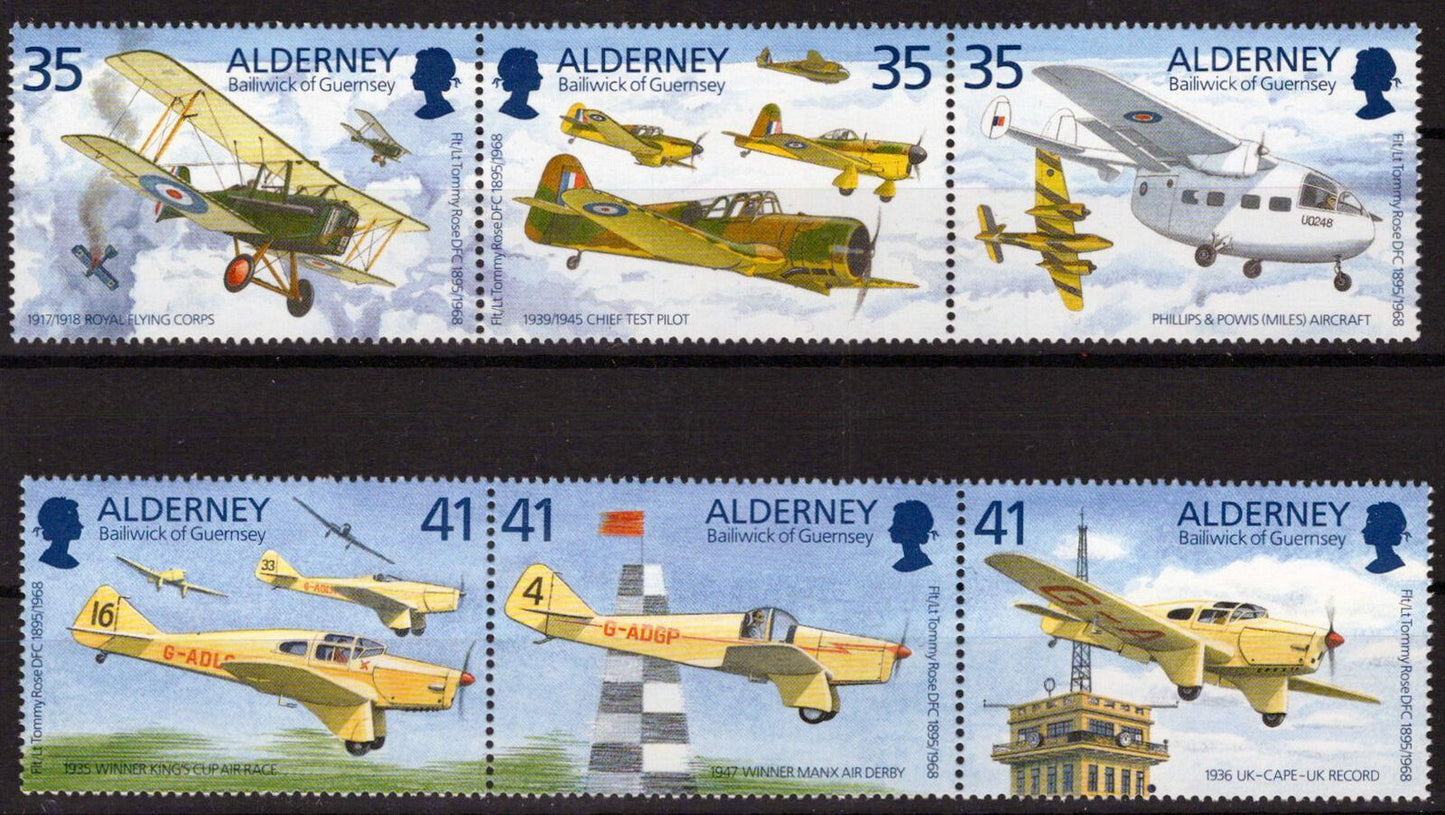 Alderney 88-89 MNH Aviation Planes Royal Flying Corps