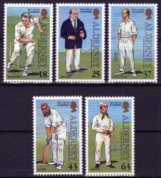 Alderney 101-105 MNH Sports Games Cricket Club