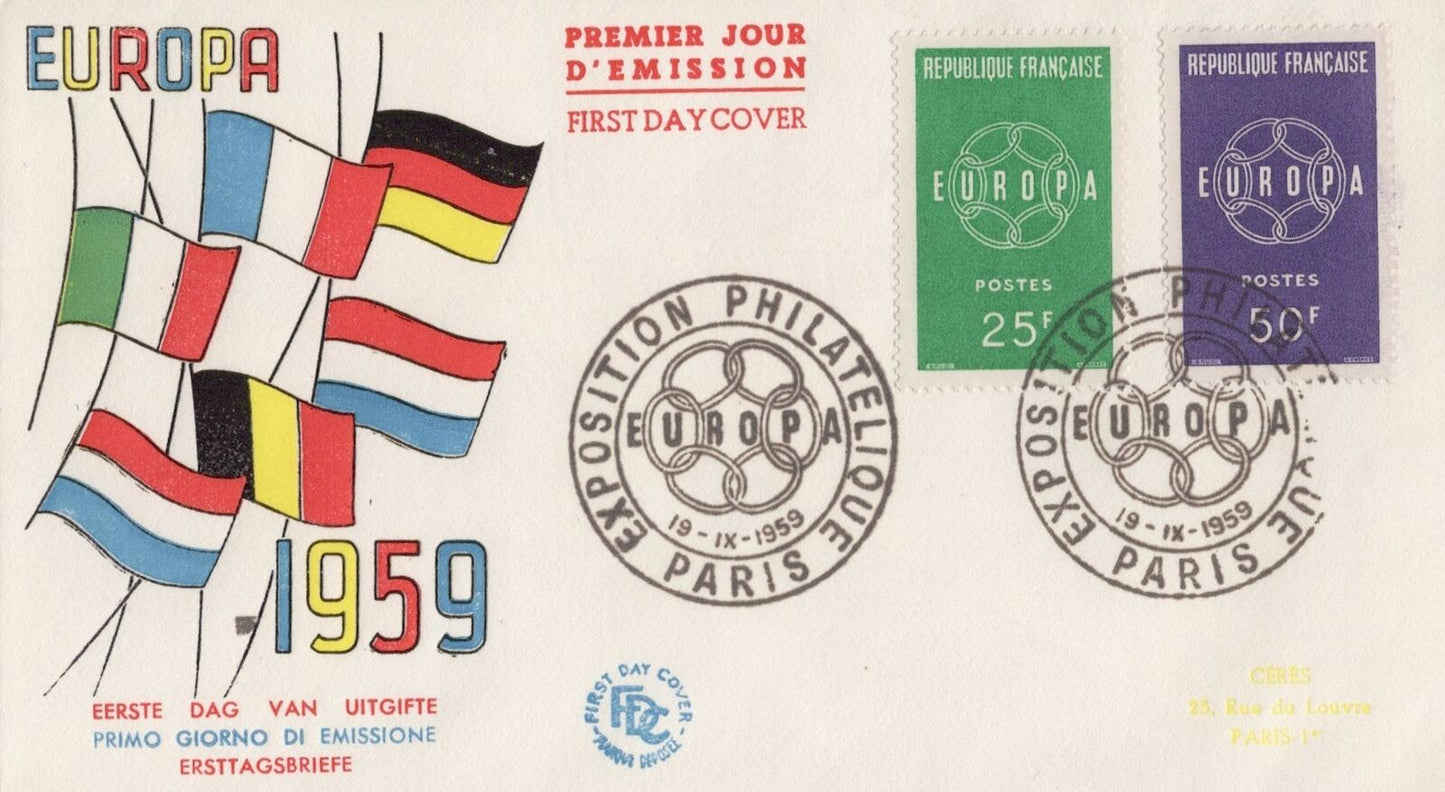 France Parque Depose FDC 929-930 Coucil of Europe Europa CEPT 032323SM31