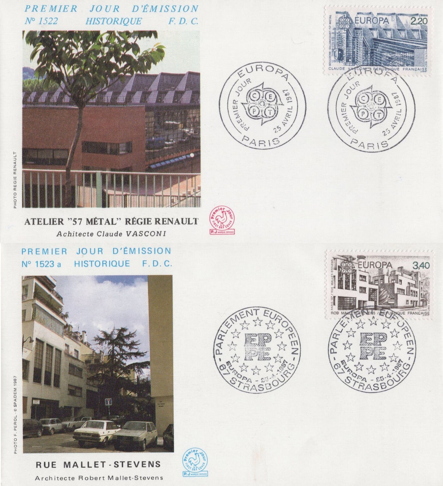 France 2036-2037 FDC Architecture Buildings Europa CEPT 032323SM23