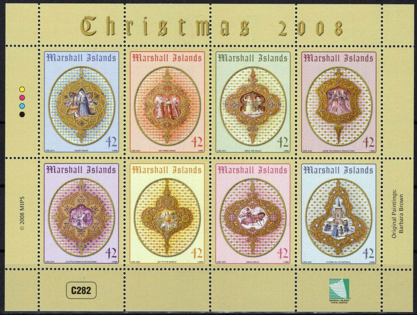 Marshall Islands 931 MNH Christmas Paintings by Brown Zayix Stamps 090223SM68M