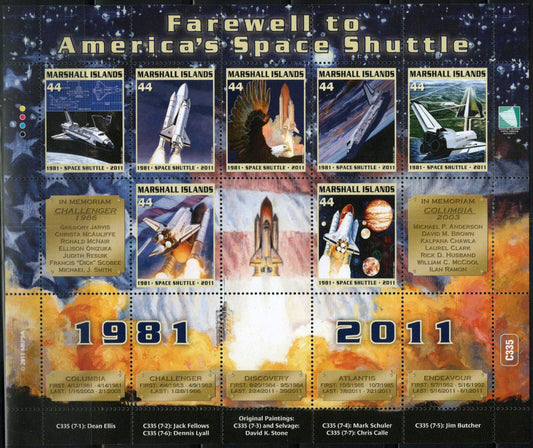 Marshall Islands 1001 MNH America's Space Shuttle ZAYIX 092023SL20M