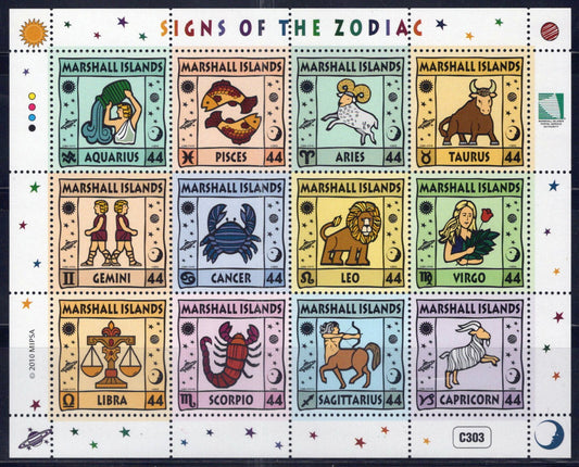 Marshall Islands 958 MNH Astrology Signs of Zodiac ZAYIX 092023SL32M