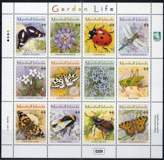 Marshall Islands 992 MNH Insects Flowers Butterflies ZAYIX 092023SL30M