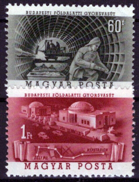 Hungary 1030-1031 MNH Subway Construction Engineering 092023S171