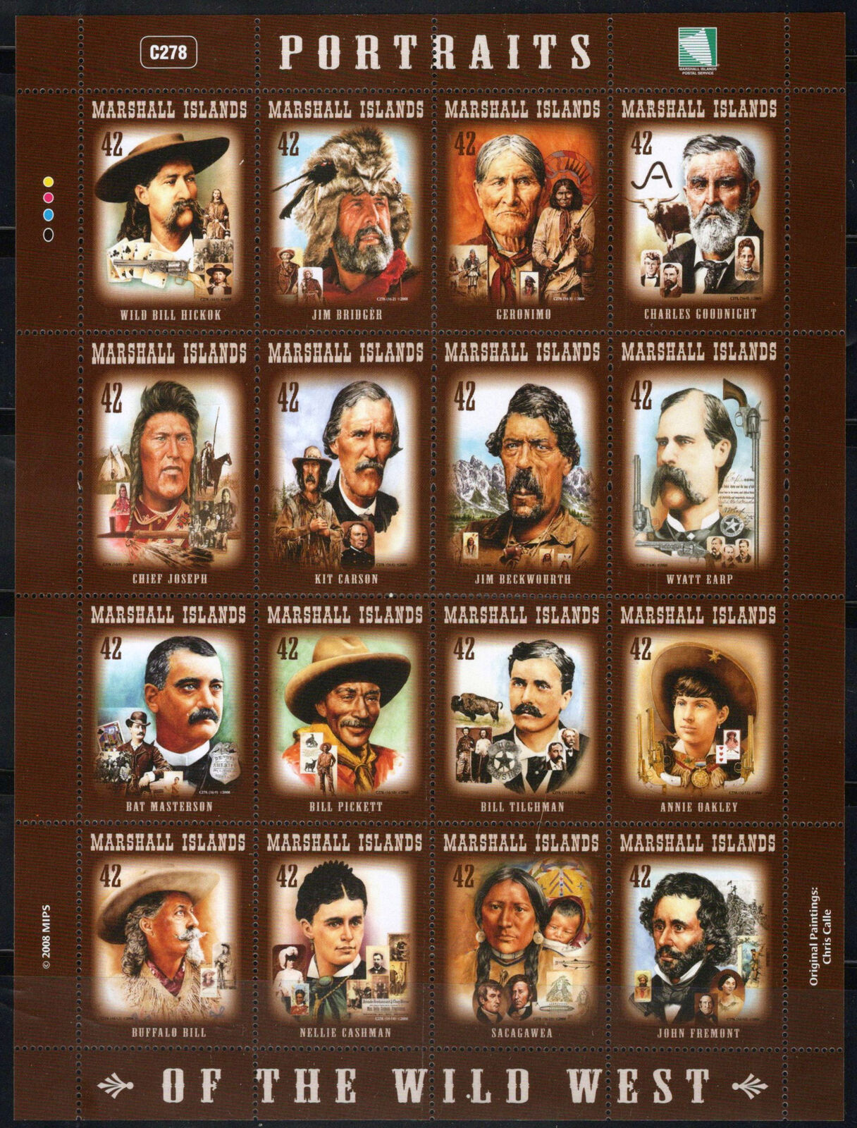 Marshall Islands 927 MNH Personalities of Wild West ZAYIX 092023SL38