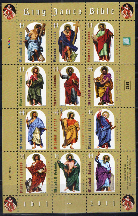 Marshall Islands 991 MNH Apostles of Jesus Religion ZAYIX 092023SL29M