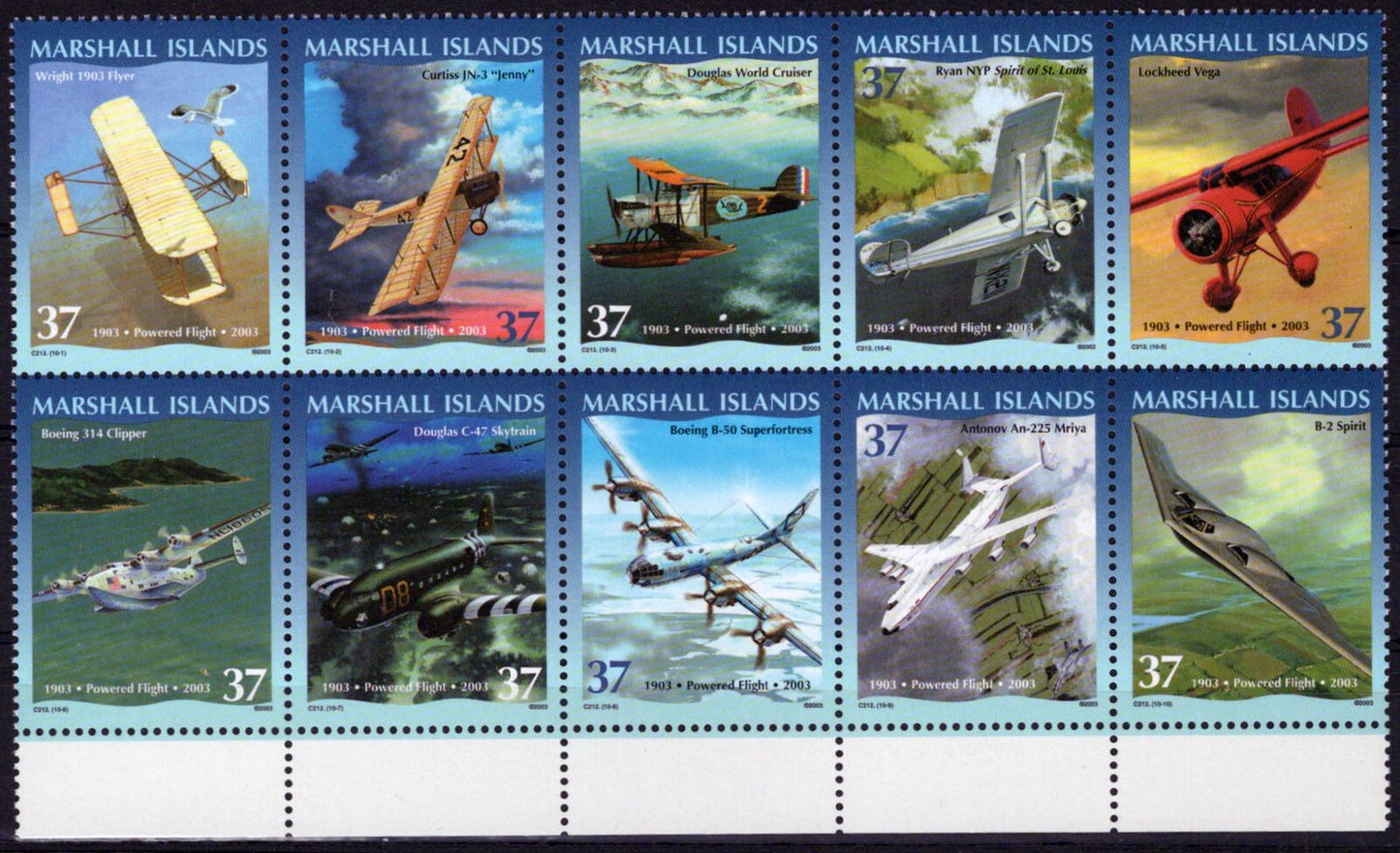 Marshall Islands 822 MNH Military Aviation Aircraft Zayix Stamps 090223SM92M