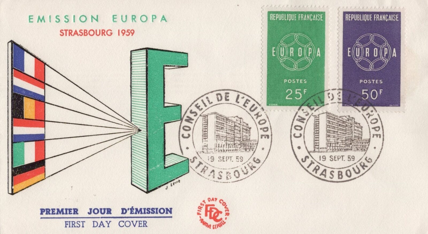 France Parque Depose FDC 929-930 Coucil of Europe Europa CEPT 032323SM30