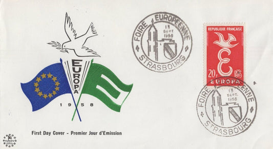 France 889 Europa FDC Service Cachet birds Europa CEPT 032323SM43