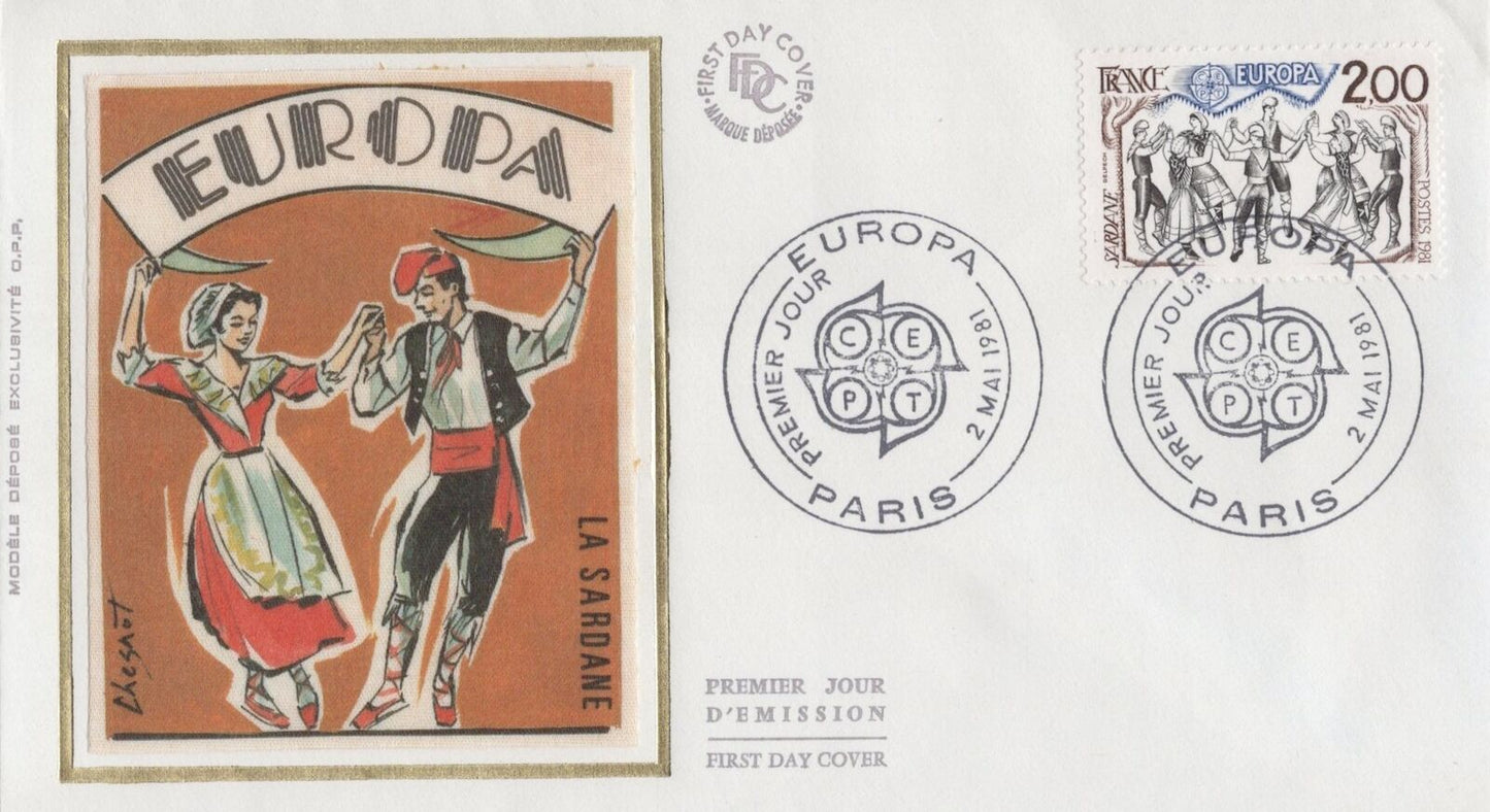 France Modele Depose FDC 1738 Fok Dance & Cosumes Europa CEPT 032323SM28