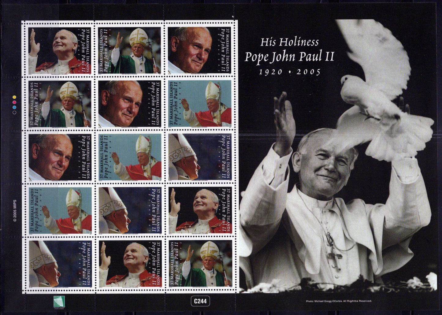 Marshall Islands 858 MNH Pope John Paul II Religious Figure 092723SL04M