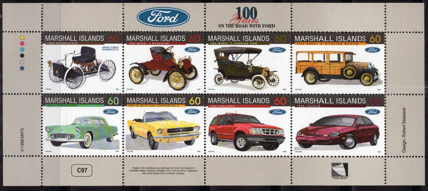 Marshall Islands 611 MNH Automobiles Ford Transportation 092723SL08M