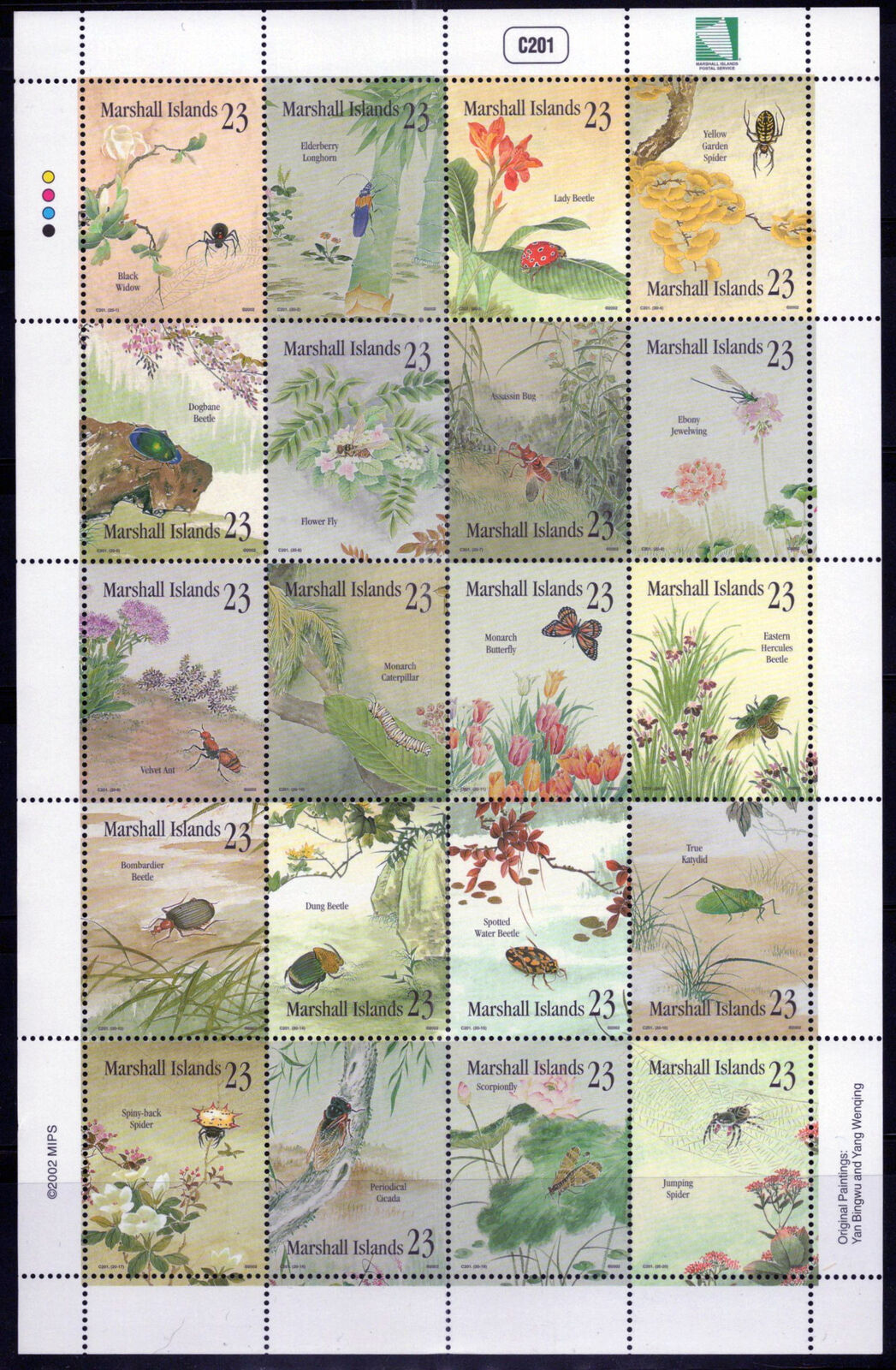 Marshall Islands 808 MNH Insects Plants Flowers Nature 092723SL13