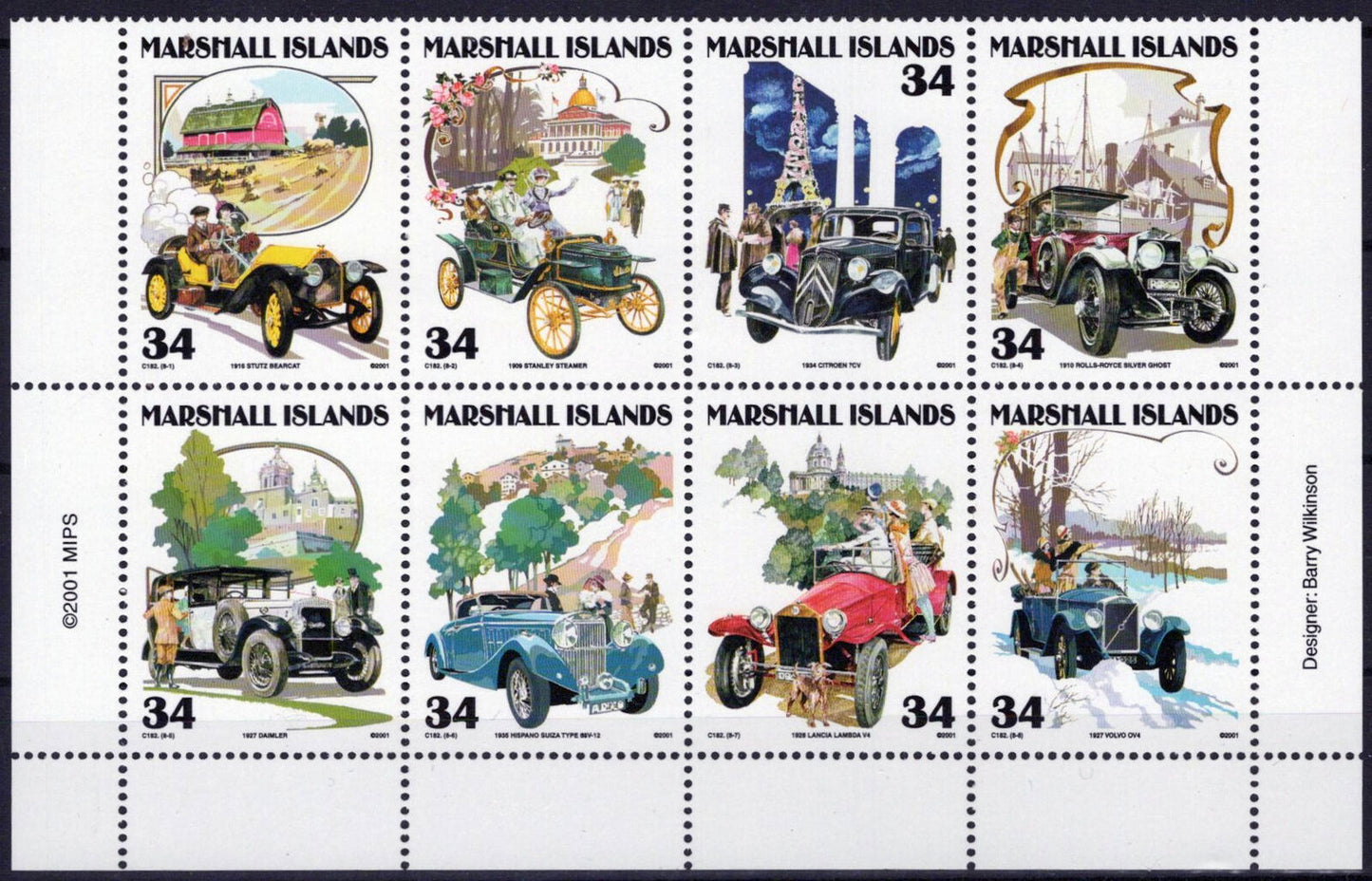 Marshall Islands 788 MNH Automobiles Transportation Zayix Stamps 092523SM60M