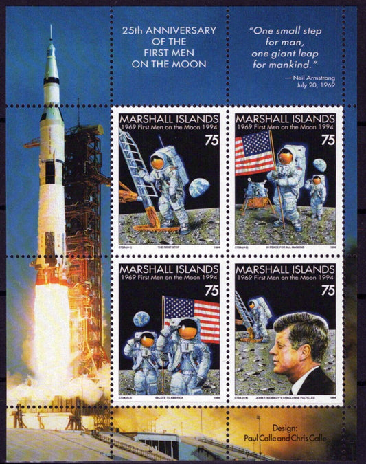 Marshall Islands 586b MNH Space First Man on Moon J.F. Kennedy 092523SM76