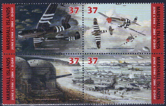 Marshall Islands 834 MNH D-Day Military War Aviation 092523SM74M