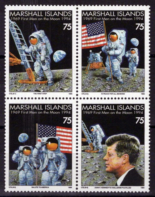 Marshall Islands 586a MNH Space Astronauts Moon JF Kennedy Zayix 100323S166M