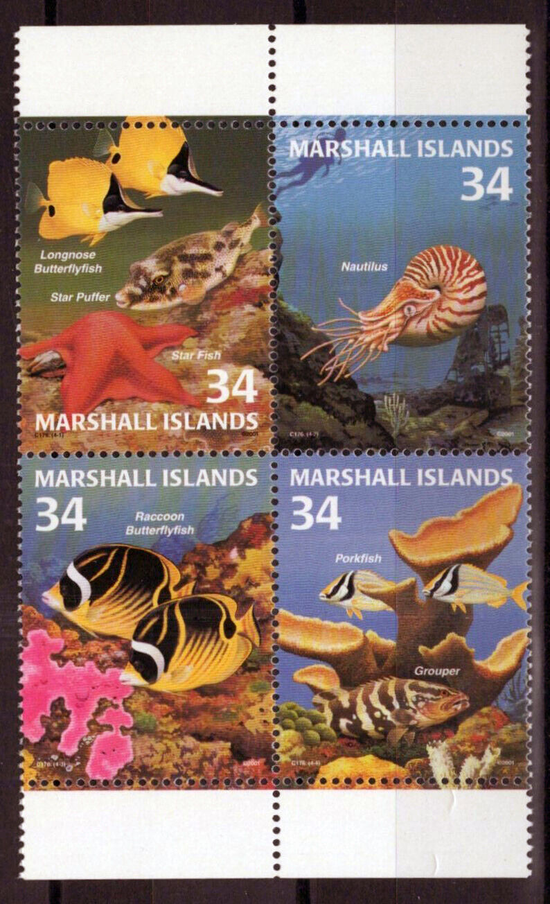 Marshall Islands 782 MNH Marine Life Fish Coral Zayix Stamps 100323S183M