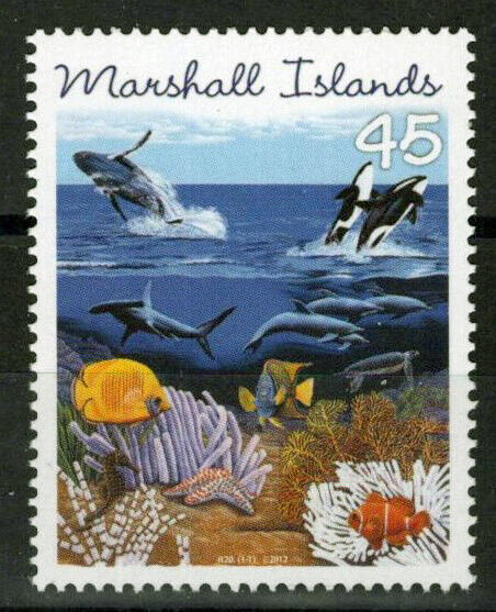 Marshall Islands 1017 MNH Marine Life Whales Fish Coral 100323S181M