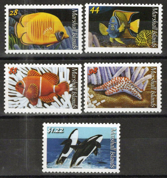 Marshall Islands 940-944 MNH Marine Life Fish Whale Coral Zayix Stamp 101623S02M