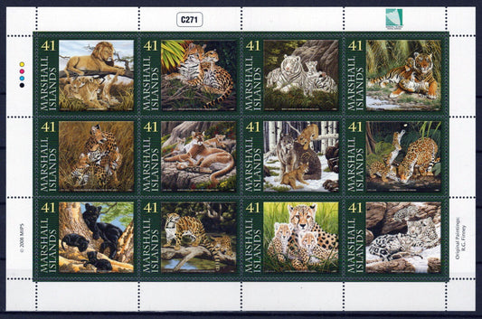 Marshall Islands 907 MNH Wild Cats Animals Wildlife 092723SL30M