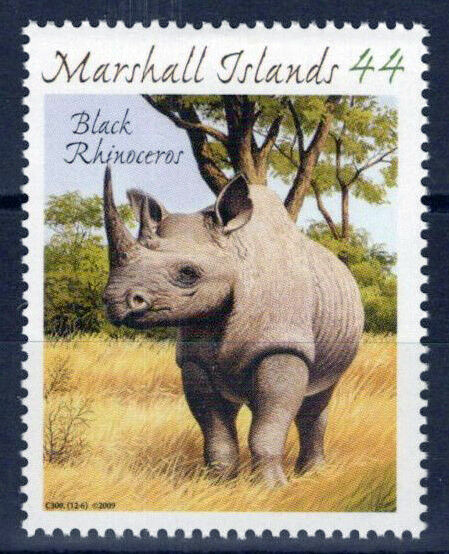 Marshall Islands 955f MNH Black Rhinoceros Endangered Animals 101623S14M