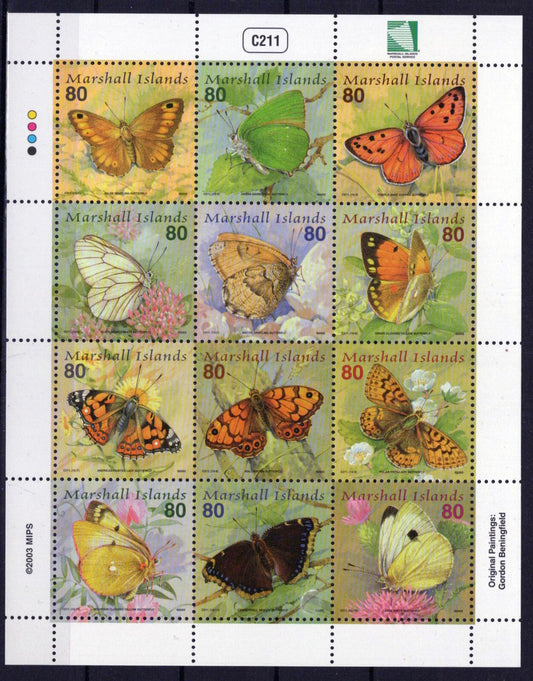 Marshall Islands 821 MNH Butterflies Insects Nature Zayix Stamps 092523SM96M