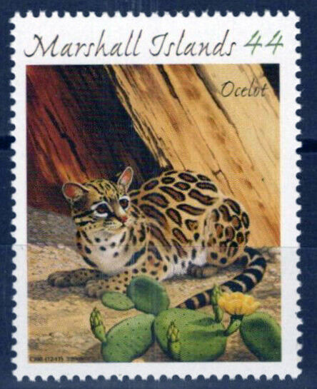 Marshall Islands 955k MNH Ocelot Wild Cat Endangered Animals 101623S13M