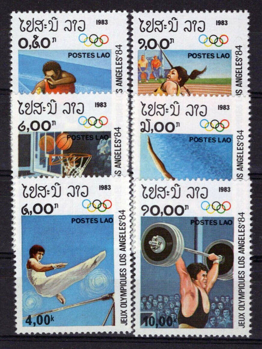 Laos 429-434 MNH Olympics Sports Games Hurdling Diving