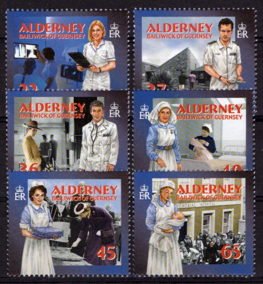 Alderney 164-169 MNH Medical Health Services Hospitals