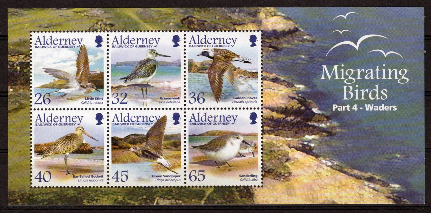 Alderney 261a MNH Migrating Birds Wildlife Waders