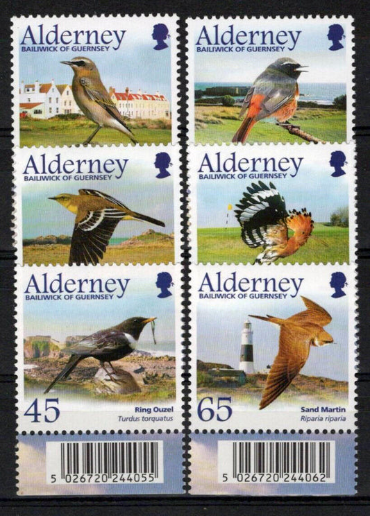 Alderney 233-238 MNH Migrating Birds Wildlife Nature