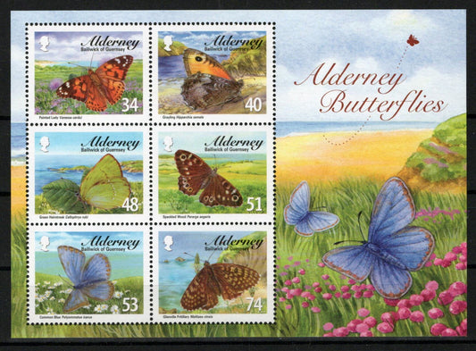 Alderney 318a MNH Butterflies Insects Nature