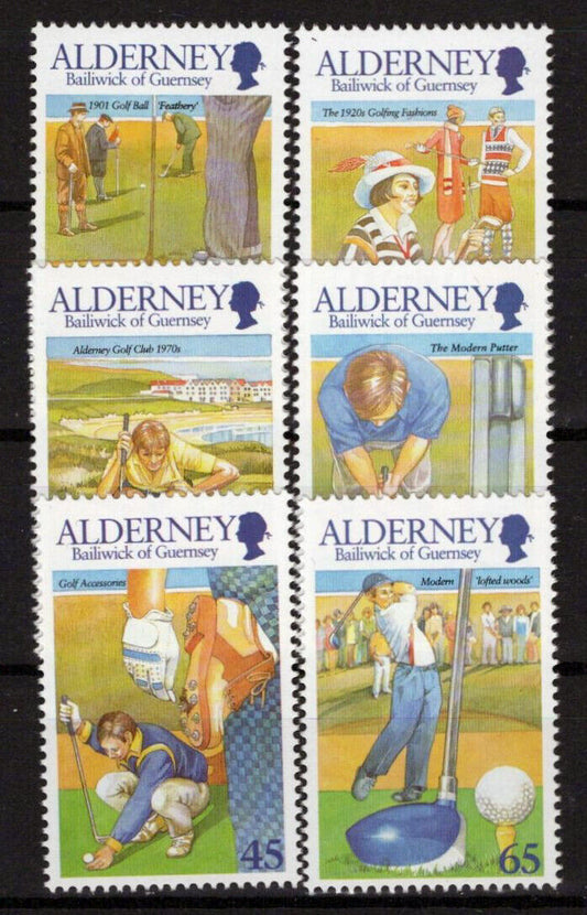 Alderney 170-175 MNH Golf Club Sports Games