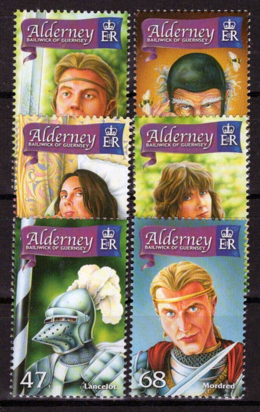 Alderney 263-268 MNH Legends King Arthur Merlyn T.H. White